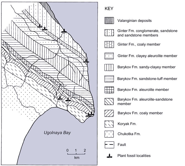 map of the Ugalnaya Bay Area NE Russia